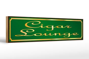 Panneau en bois disant 46x10cm Cigar Lounge Cigar Lounge Décoration 1