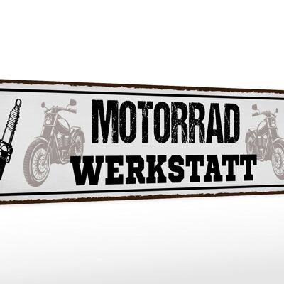 Holzschild Spruch 46x10cm Motorrad Werkstatt Werkzeug Deko Schild