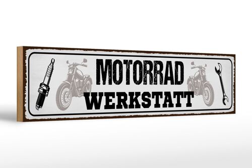 Holzschild Spruch 46x10cm Motorrad Werkstatt Werkzeug Dekoration