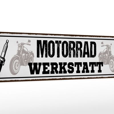 Holzschild Spruch 46x10cm Motorrad Werkstatt Werkzeug Dekoration