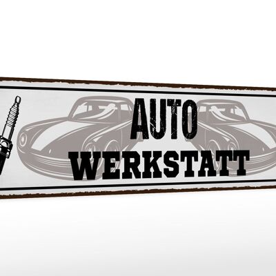 Holzschild Spruch 46x10cm Auto Werkstatt Werkzeug Dekoration