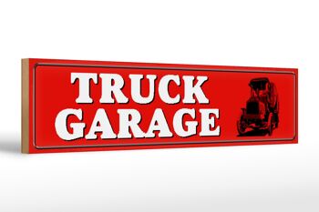 Panneau de rue en bois 46x10cm, décoration de camion, garage, camion 1