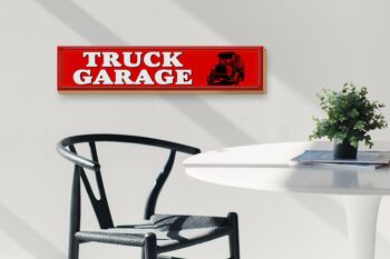 Panneau de rue en bois 46x10cm, décoration de camion, garage, camion 3