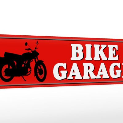 Cartello stradale in legno 46x10 cm Cartello decorativo per garage per bici e moto
