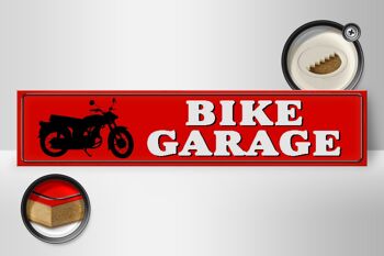 Panneau de rue en bois 46x10cm, décoration garage vélo moto 2