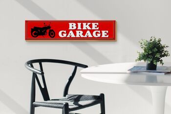 Panneau de rue en bois 46x10cm, décoration garage vélo moto 3