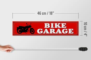 Panneau de rue en bois 46x10cm, décoration garage vélo moto 4