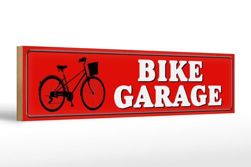Holzschild Straßenschild 46x10cm Bike Garage Fahrrad Deko Schild