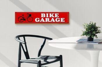 Panneau de rue en bois 46x10cm, garage à vélo, décoration de vélo 3