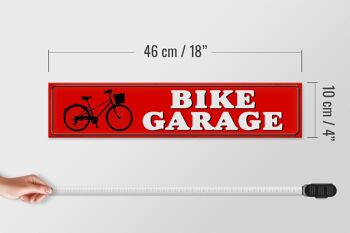 Panneau de rue en bois 46x10cm, garage à vélo, décoration de vélo 4