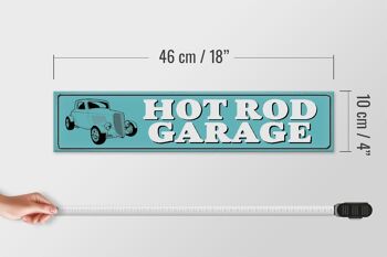 Panneau de rue en bois 46x10cm, hot rod, décoration de garage et de voiture 4