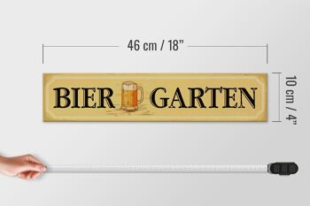 Panneau de rue en bois 46x10cm, panneau décoratif de pub de bière de jardin de bière 4