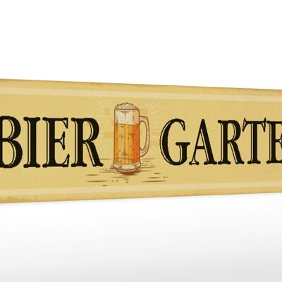 Holzschild Straßenschild 46x10cm Biergarten Bier Kneipe Dekoration