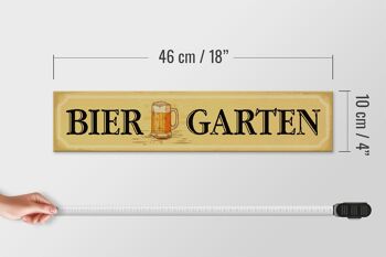 Panneau de rue en bois 46x10cm, décoration de pub de bière de jardin de bière 4