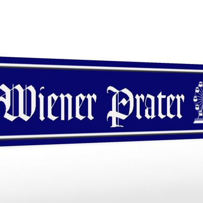 Holzschild Straßenschild 46x10cm Wiener Prater Österreich Riesenrad