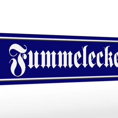 Holzschild Straßenschild 46x10cm Fummelecke Deko Schild