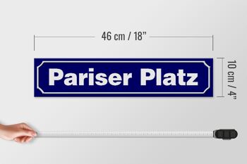 Panneau de rue en bois 46x10cm, panneau décoratif Pariser Platz Berlin 4