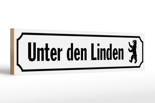 Holzschild Straßenschild 46x10cm Unter den Linden Berlin Deko Schild