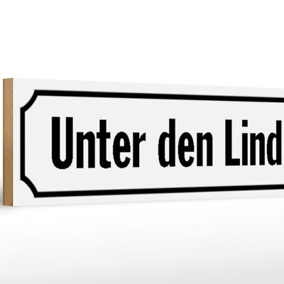 Holzschild Straßenschild 46x10cm Unter den Linden Berlin Deko Schild