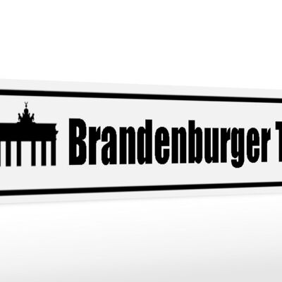 Holzschild Straßenschild 46x10cm Brandenburger Tor Berlin Schild