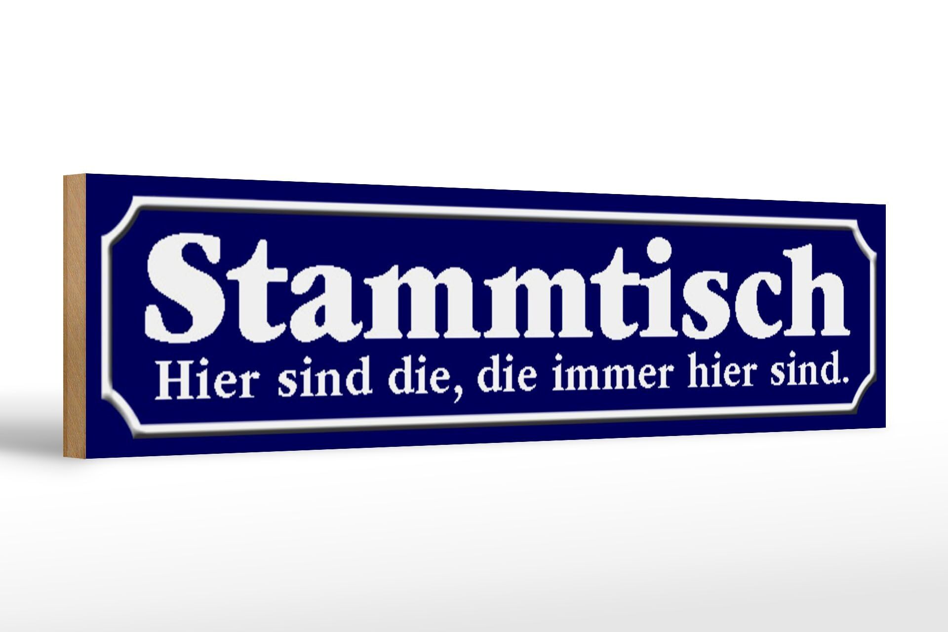 Cartello in legno con scritta 46x10cm Tavolo dei clienti abituali ecco quelli che hanno sempre il cartello blu