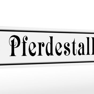 Holzschild Straßenschild 46x10cm Pferdestall Reiten Pferde