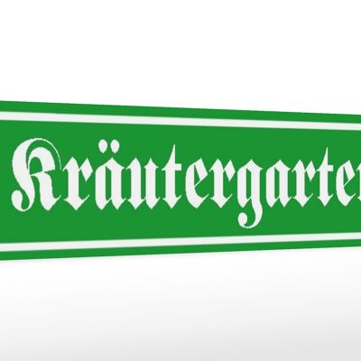 Holzschild Straßenschild 46x10cm Kräutergarten Dekoration