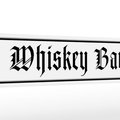 Letrero de madera alcohol 46x10cm whisky bar pub cocina letrero decorativo