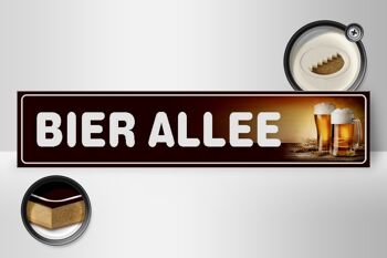 Panneau en bois pour alcool 46x10cm, panneau décoratif de pub Beer Allee Biertinker 2