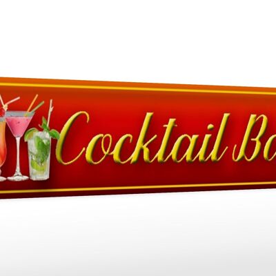 Wooden sign alcohol 46x10cm cocktail bar pub kitchen decoration sign
