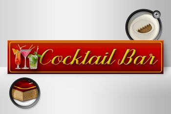 Panneau en bois 46x10cm, panneau rouge pour Cocktail, Bar, Pub, cuisine 2