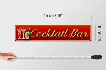 Panneau en bois 46x10cm, panneau rouge pour Cocktail, Bar, Pub, cuisine 4