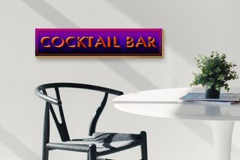 Panneau en bois 46x10cm Cocktail Bar Pub Pub Cuisine 3
