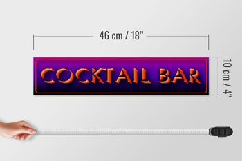 Panneau en bois 46x10cm Cocktail Bar Pub Pub Cuisine 4