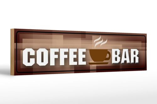 Holzschild Kaffee 46x10cm Coffee Bar Cafe Terrasse Deko Schild