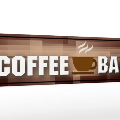 Holzschild Kaffee 46x10cm Coffee Bar Cafe Terrasse Deko Schild