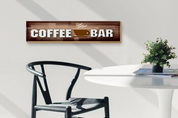 Panneau décoratif en bois pour café, 46x10cm, pour café, Bar, café, terrasse 3
