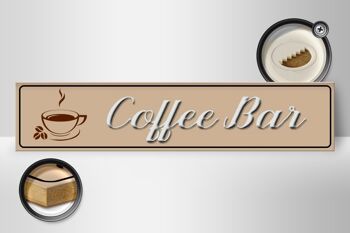 Panneau décoratif en bois pour café, tasse de bar à café, 46x10cm 2