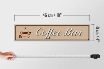 Panneau décoratif en bois pour café, tasse de bar à café, 46x10cm 4