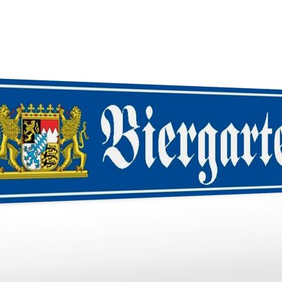 Holzschild Straßenschild 46x10cm Biergarten Oktoberfest Dekoration