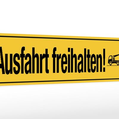 Wooden sign road sign 46x10cm keep exit clear decorative sign