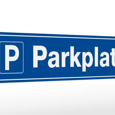 Holzschild Straßenschild 46x10cm Parkplatz Parken Deko Schild