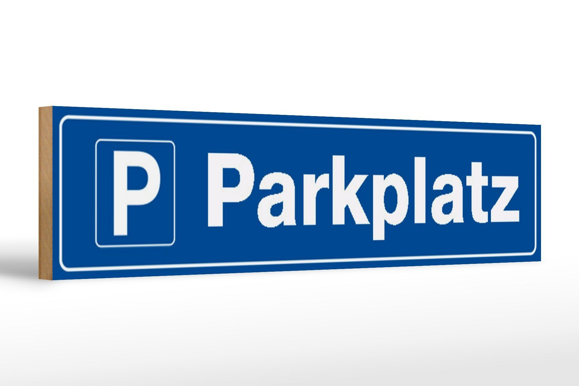 Holzschild Straßenschild 46x10cm Parkplatz Parken Dekoration