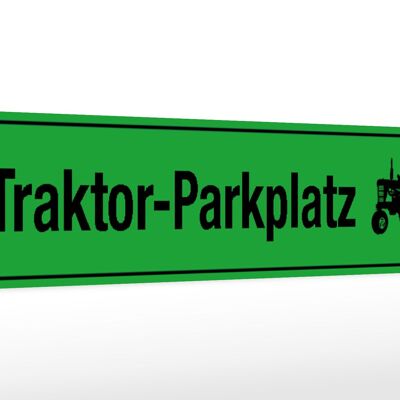 Holzschild Straßenschild 46x10cm Traktor - Parkplatz Dekoration