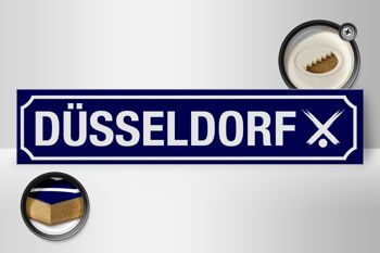Panneau de rue en bois 46x10cm, panneau décoratif avec armoiries de Düsseldorf 2
