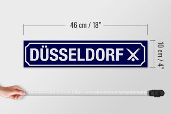 Panneau de rue en bois 46x10cm, panneau décoratif avec armoiries de Düsseldorf 4