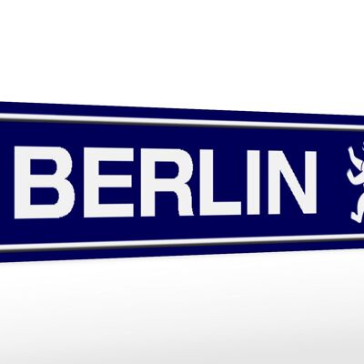 Holzschild Straßenschild 46x10cm Berlin Wappen Deko Schild