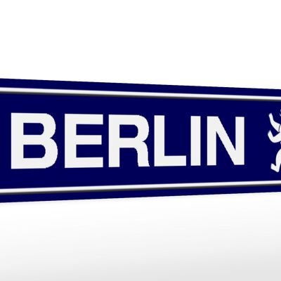 Holzschild Straßenschild 46x10cm Berlin Wappen Dekoration