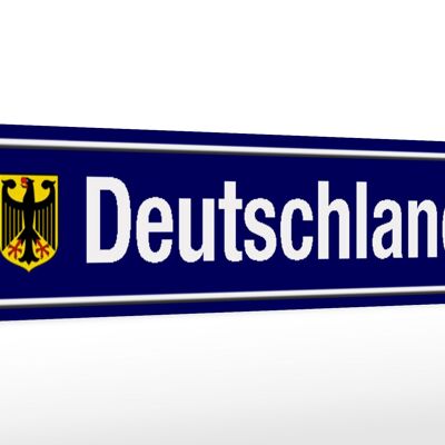 Cartello stradale in legno 46x10 cm Decorazione stemma della Germania