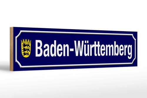 Holzschild Straßenschild 46x10cm Baden - Württemberg Deko Schild